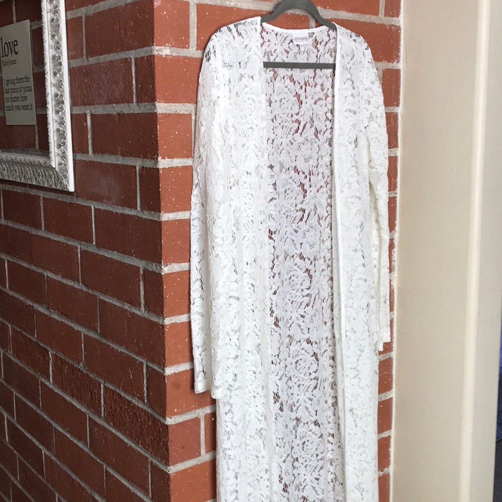 Full length lace kimono